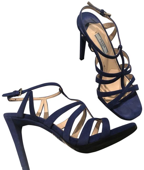 Prada Blue Sandals Formal Shoes