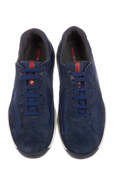 Prada Blue Sport Mesh Low top Sneakers