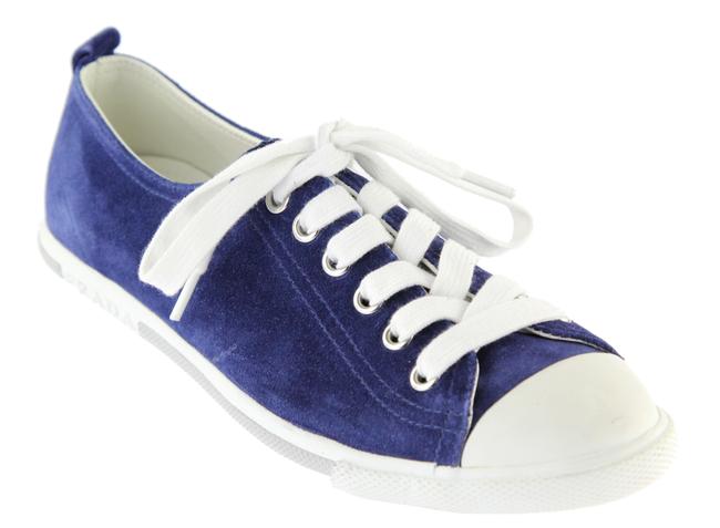 Prada Blue Suede Sneakers