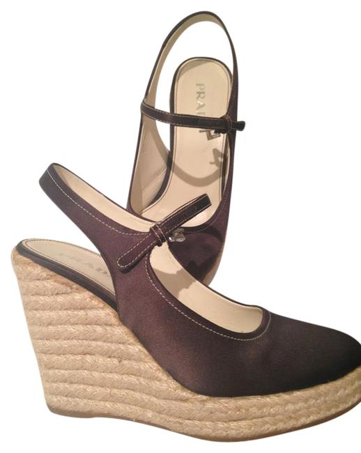 Prada Brown 375 Wedges