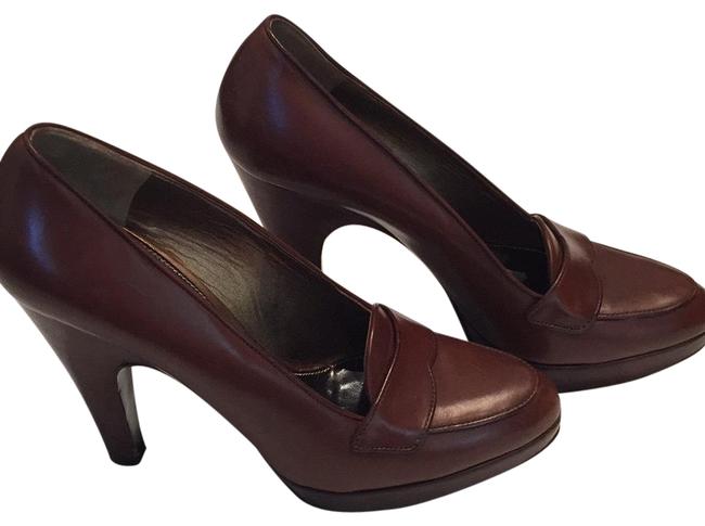 Prada Brown Loafer Platforms