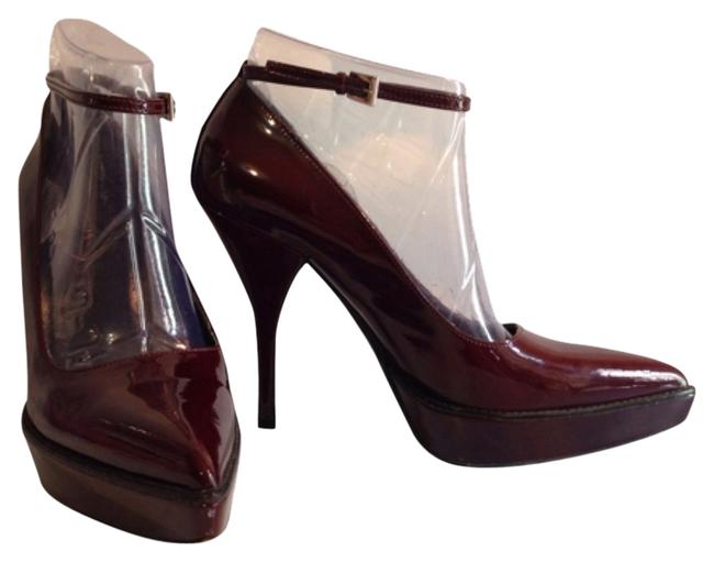Prada Brown Patent Leather Platforms