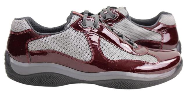Prada Burgundy Mens Prblm8 Sneakers