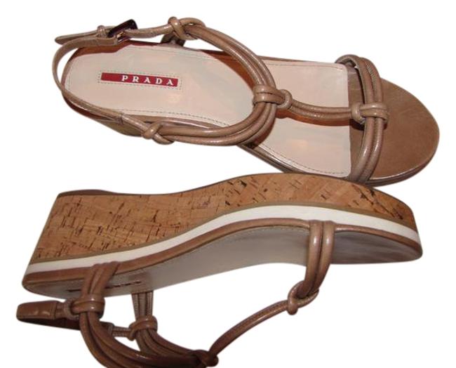 Prada Camel SandalsVit Shine Cammeo Platforms