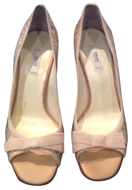Prada Champagne Formal Shoes