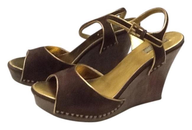 Prada Dark Brown Style No 1z7733 Platforms