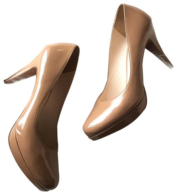 Prada Dark Nude Vernice Chic Platforms