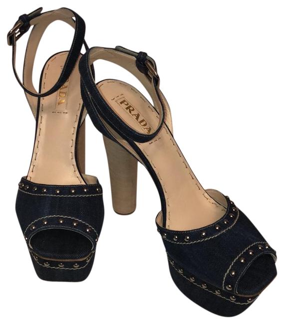 Prada Denim Platforms