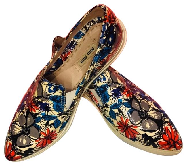 Prada Flowers Mix Miu Miu Slip On Sneakers