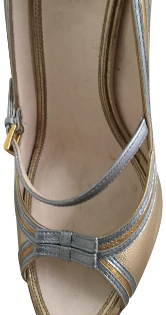 Prada Gold Cristal Platino Formal ShoesUS