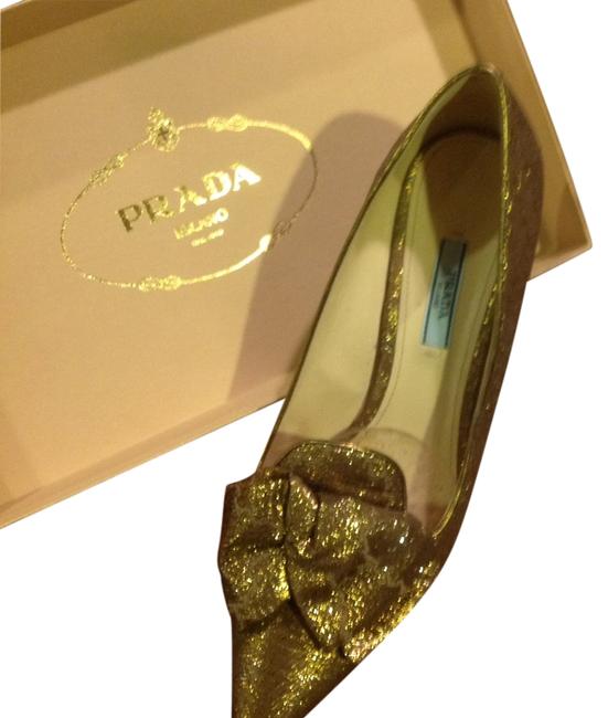 Prada Gold Lurex Mattresses Moro 11899d Formal Shoes