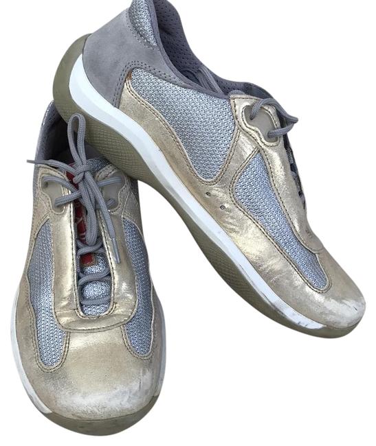 Prada GrayGold Sneakers