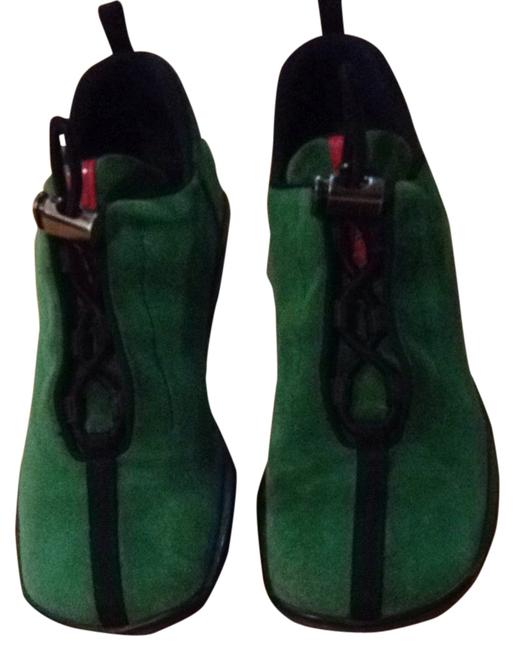 Prada Green Forest Suede Toggle Sneakers