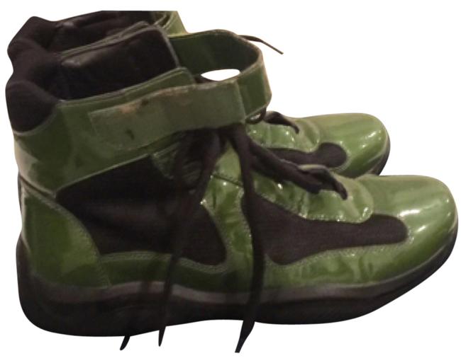 Prada Green High Top For Men In Sneakers