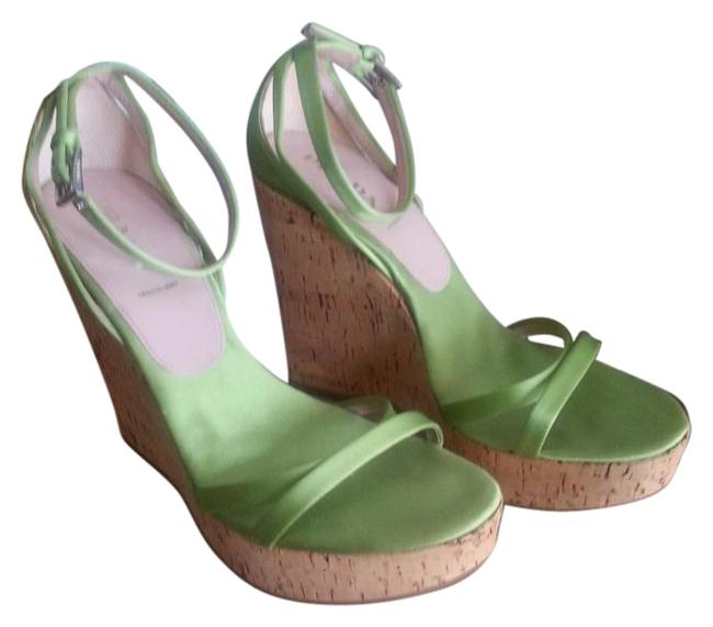 Prada Green Wedges Platforms