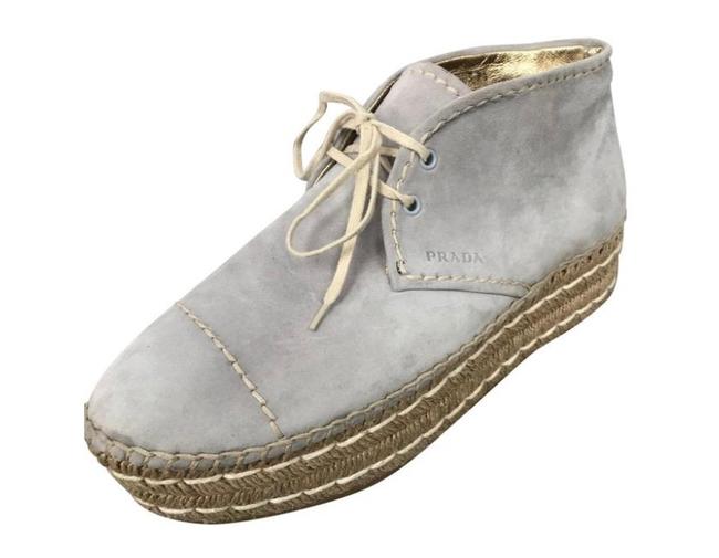 Prada Grey Donna Calzature Espadrille Platforms