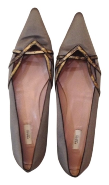 Prada Grey Snakeskin Formal Shoes