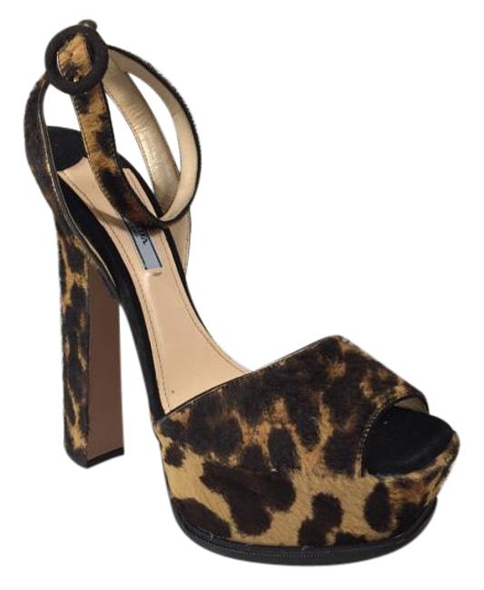 Prada Leopard Pony Hair Platforms