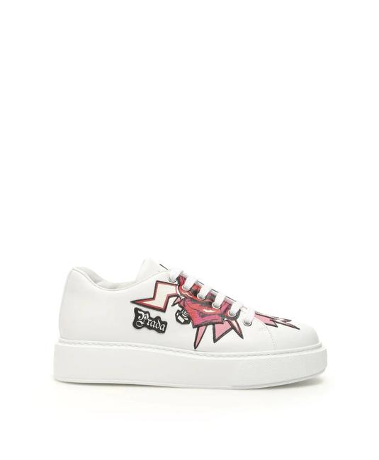 Prada White Cr New Rose 5 Sneakers
