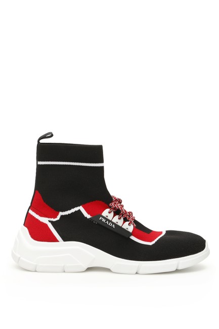 Prada Multicolored Hi top Knit Sneakers