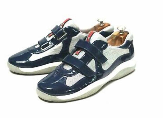 Prada Navy Blue Americas Cup SneakersUS 13