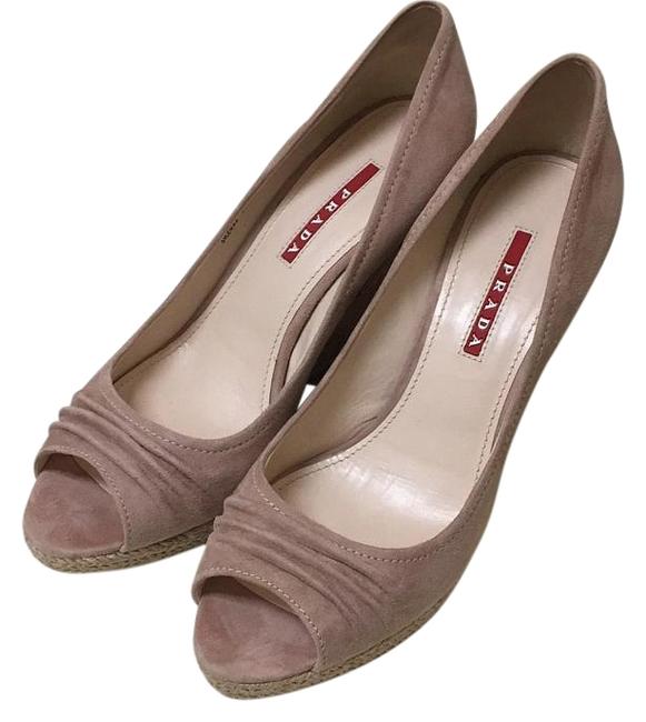 Prada Nude Pink Tone 3kz033 Wedges