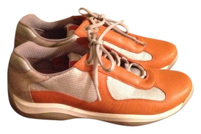Prada Orange Mens Sneakers