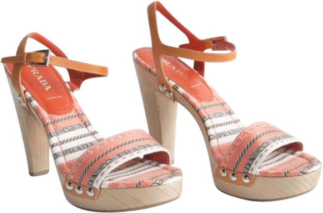 Prada Orange Platforms