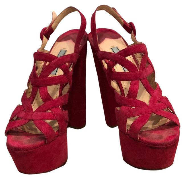 Prada Peonia Cage Sandal Platforms