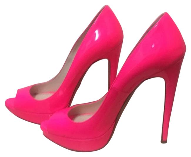 Prada Pink 150 Vernice Fluo Rosa Fluo Platforms Narrow