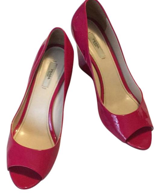 Prada Pink Used But Good Condition Wedges