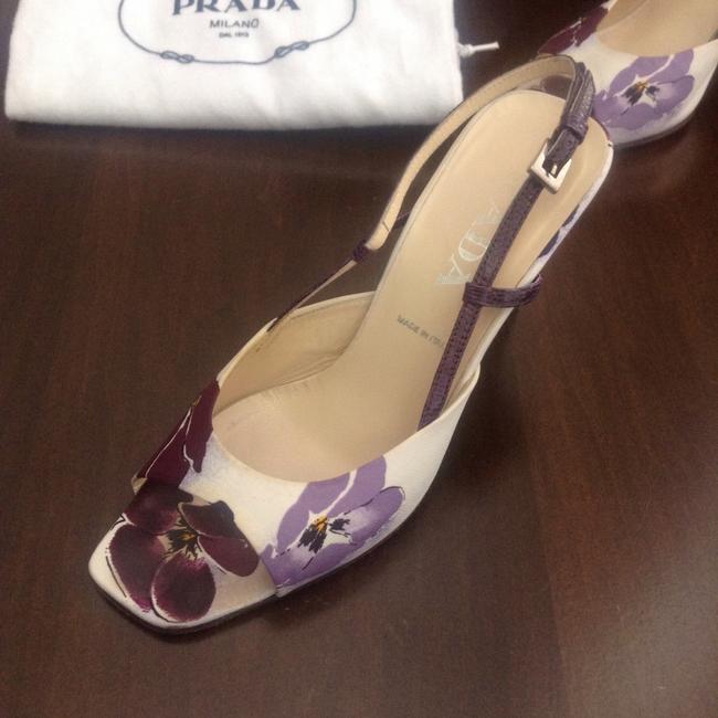 Prada PurpleWhite Viola Piccola Formal Shoes