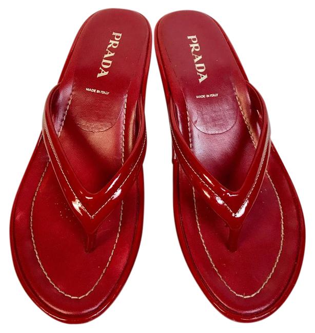 Prada Red Free Shipping Wedges