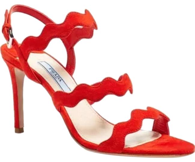 Prada Red wavy Scalloped Formal Shoes