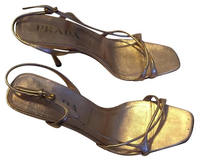 Prada Rose Gold Bronze Formal Shoes