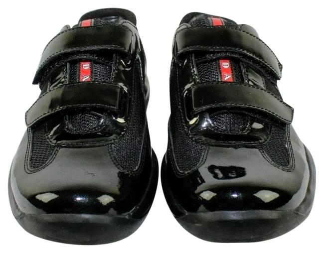 Prada Sale black Mens Fashion Velcro Strap Sneakers