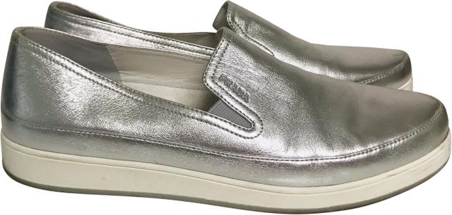 Prada Silver Slip on Sneakers