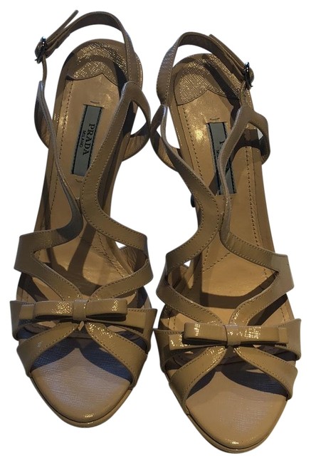 Prada Tan Heels Formal Shoes