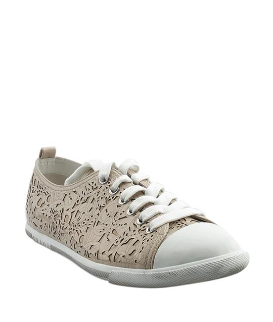 Prada Tan Patent Leather Sneakersx 144742 Formal Shoes