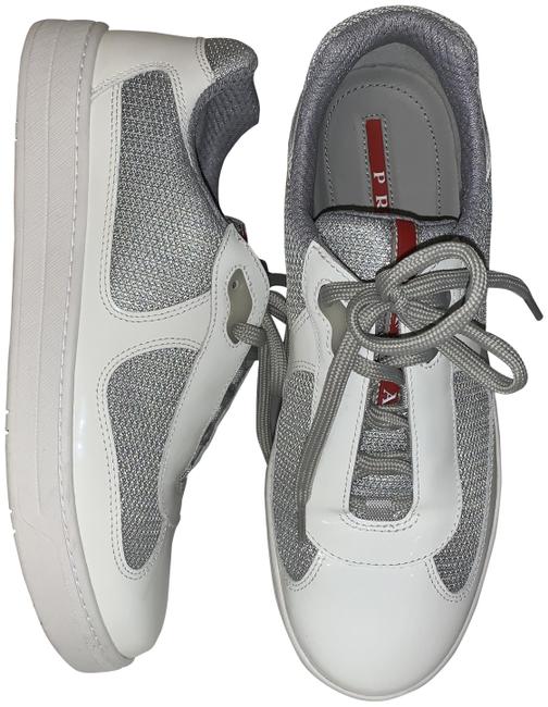 Prada White Americas Cup Sneakers