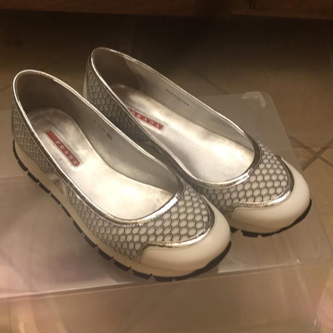 Prada WhiteSilver 3f6157 Sneakers