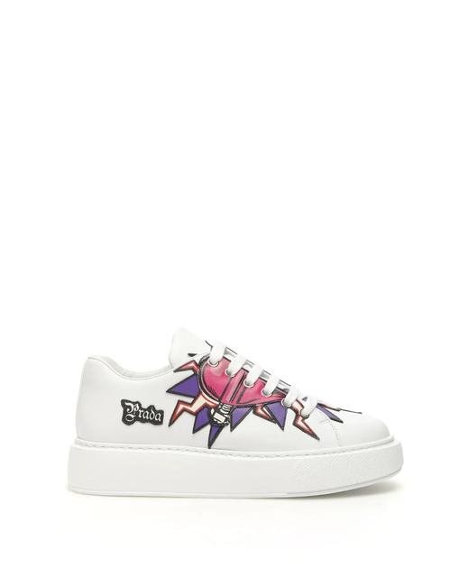 Prada White Cr New Heart 8 Sneakers