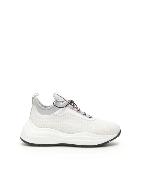 Prada White Gray Cr New Mesh 10 Sneakers