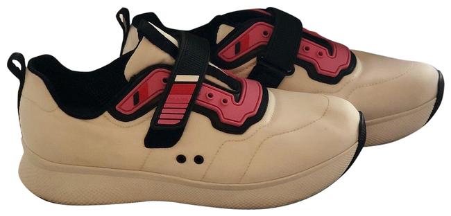 Prada White Logo Velcro Sneakers