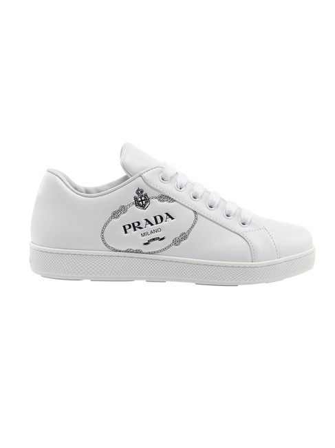Prada White One In Calf Leather Sneakers