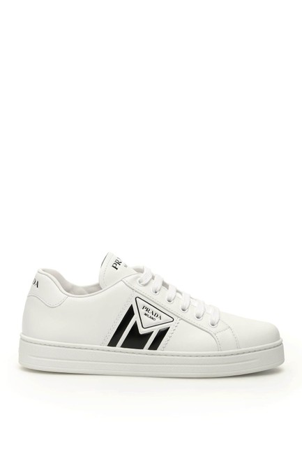 Prada White Sn Logo Sneakers