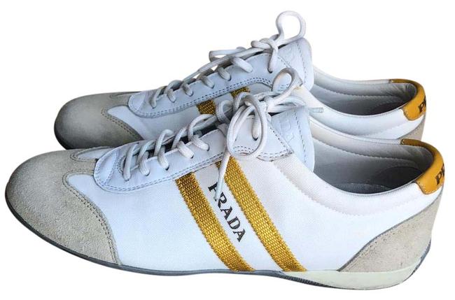 Prada WhiteYellow Women Sneakers