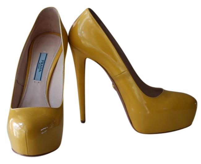 Prada Yellow Patent Leather 365 Platforms