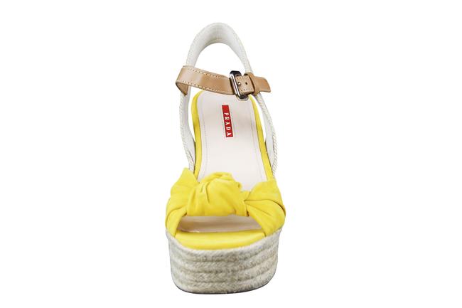 Prada Yellow Womens Open Wedges