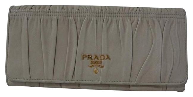 Prada Beige Nappa Gaufre Leather Wallet